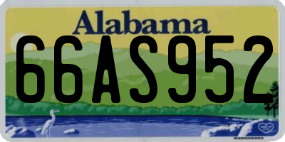 AL license plate 66AS952
