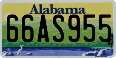 AL license plate 66AS955