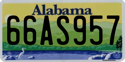 AL license plate 66AS957