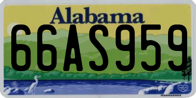 AL license plate 66AS959