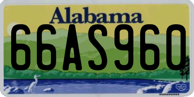 AL license plate 66AS960