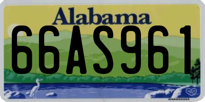 AL license plate 66AS961