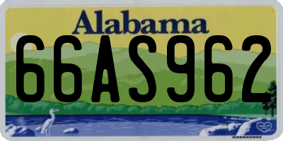 AL license plate 66AS962