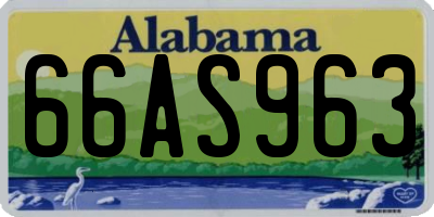 AL license plate 66AS963