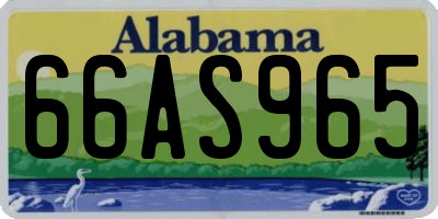 AL license plate 66AS965
