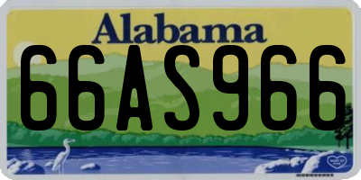 AL license plate 66AS966