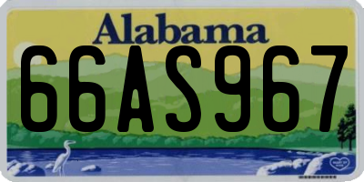 AL license plate 66AS967