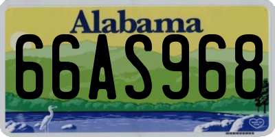 AL license plate 66AS968