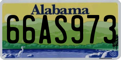 AL license plate 66AS973