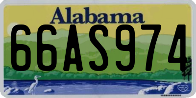 AL license plate 66AS974