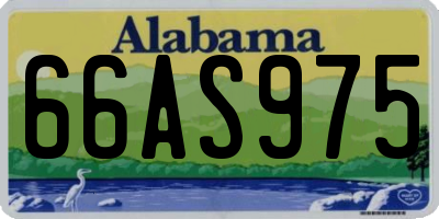 AL license plate 66AS975