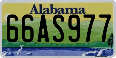 AL license plate 66AS977