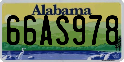 AL license plate 66AS978