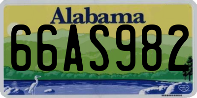 AL license plate 66AS982