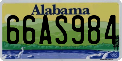 AL license plate 66AS984