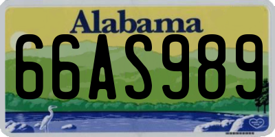 AL license plate 66AS989