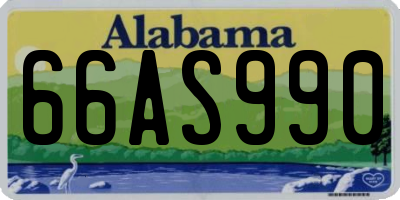 AL license plate 66AS990