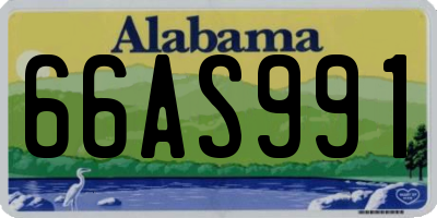 AL license plate 66AS991