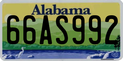 AL license plate 66AS992