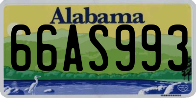 AL license plate 66AS993
