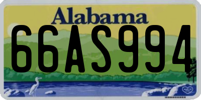AL license plate 66AS994
