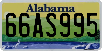AL license plate 66AS995