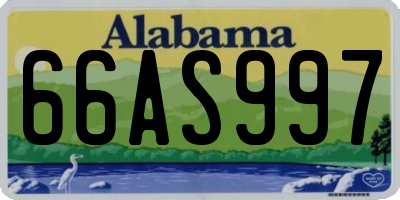 AL license plate 66AS997