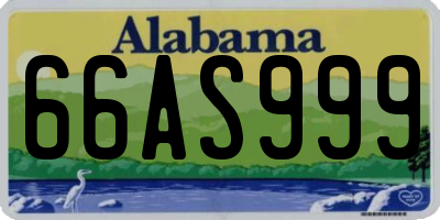 AL license plate 66AS999