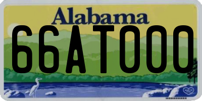 AL license plate 66AT000