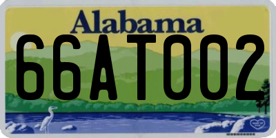 AL license plate 66AT002