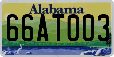 AL license plate 66AT003