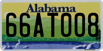 AL license plate 66AT008