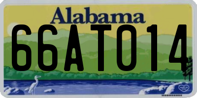 AL license plate 66AT014