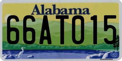 AL license plate 66AT015