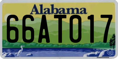 AL license plate 66AT017