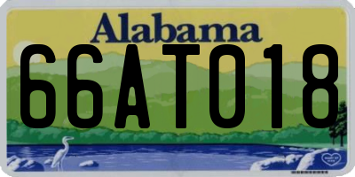 AL license plate 66AT018