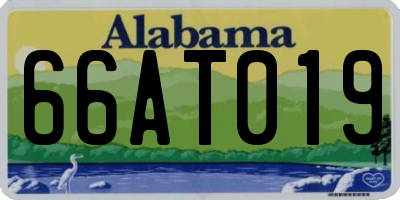 AL license plate 66AT019