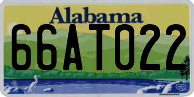 AL license plate 66AT022