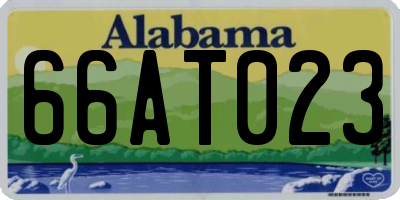 AL license plate 66AT023