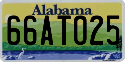 AL license plate 66AT025