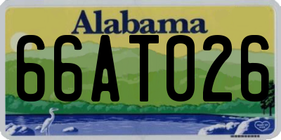 AL license plate 66AT026