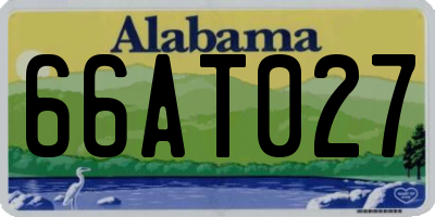 AL license plate 66AT027