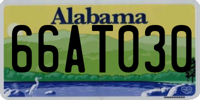 AL license plate 66AT030