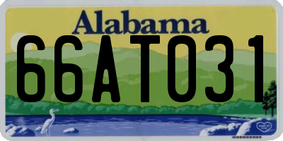 AL license plate 66AT031