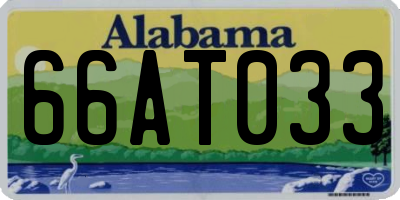 AL license plate 66AT033