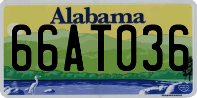AL license plate 66AT036