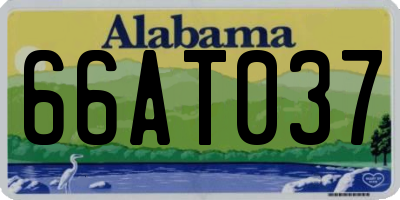 AL license plate 66AT037