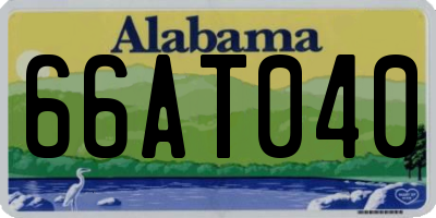 AL license plate 66AT040