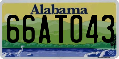 AL license plate 66AT043