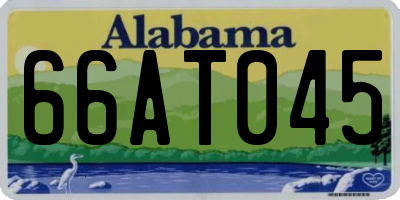 AL license plate 66AT045